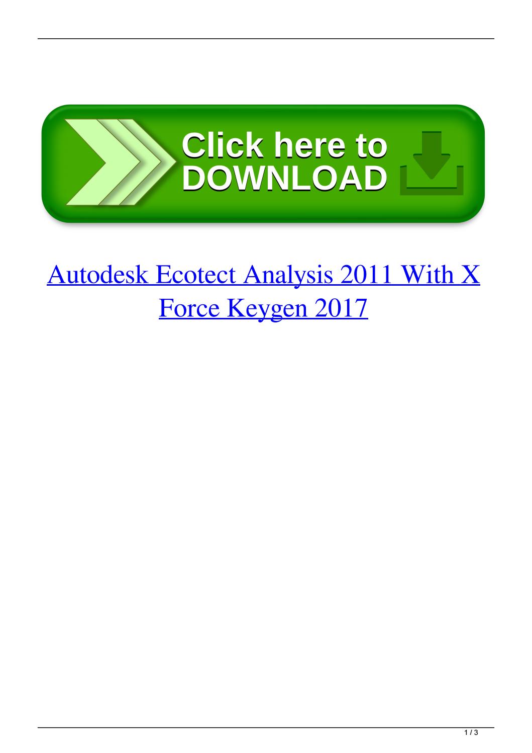 autodesk ecotect analysis 2011 keygen